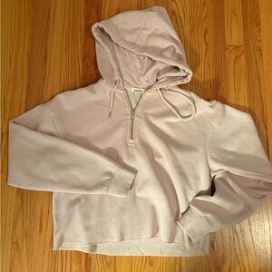 Garage Blush Pink Women's Half-Zip Hoodie.  Sz Small